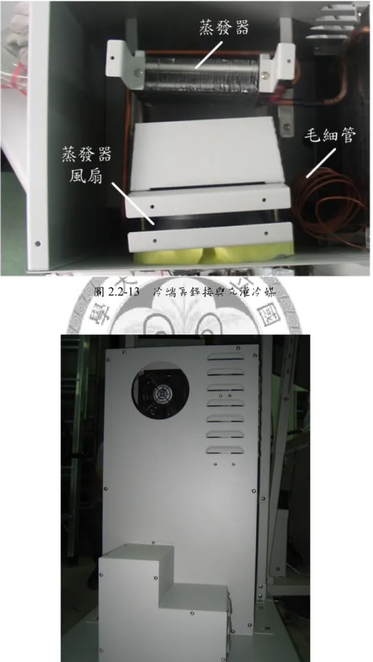 圖 2.2-13  冷端區銲接與充灌冷媒 