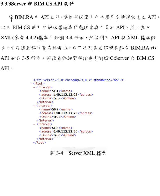 圖 3-4    Server XML 檔案 