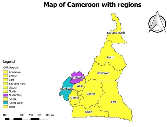 Figure 3. Regions of Cameroon 