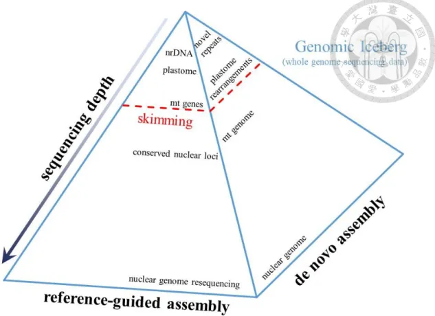 Fig. 1. The genomic iceberg explaining the concept of genome skimming.   