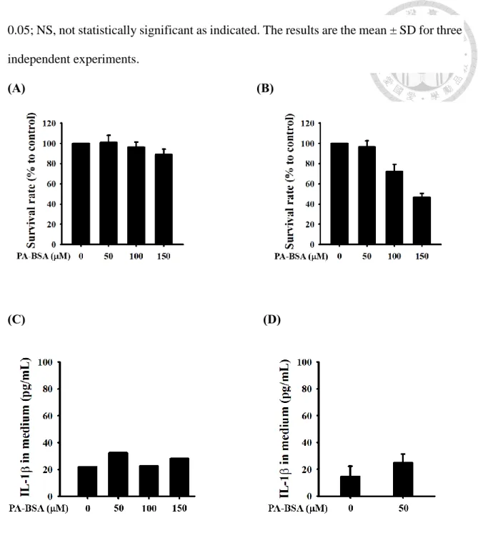 Figure 3. Effects of PA on the production of IL-1β in THP-1 macrophages. 