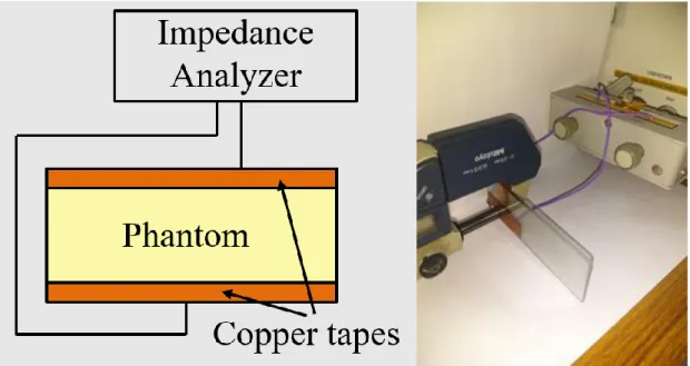 Fig. 4-4  Impedance measurement on phantom. 