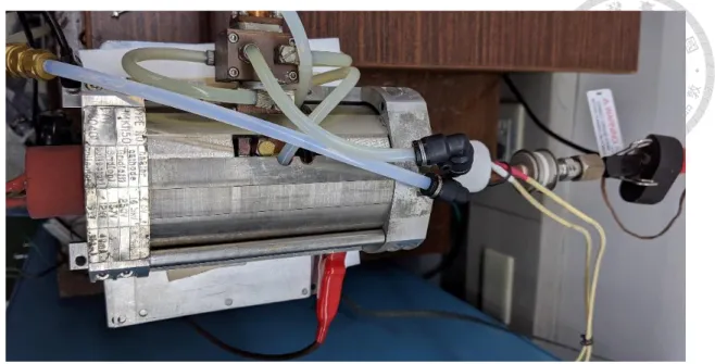 Fig. 2.2  Photo of the 1 kW, 24-GHz extended interaction oscillator (EIO). Two EIOs  have been used as 24 GHz microwave source for the study of this dissertation
