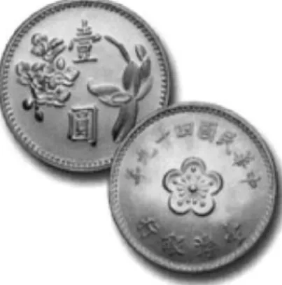 圖 7：民國49年發行的一元硬幣 