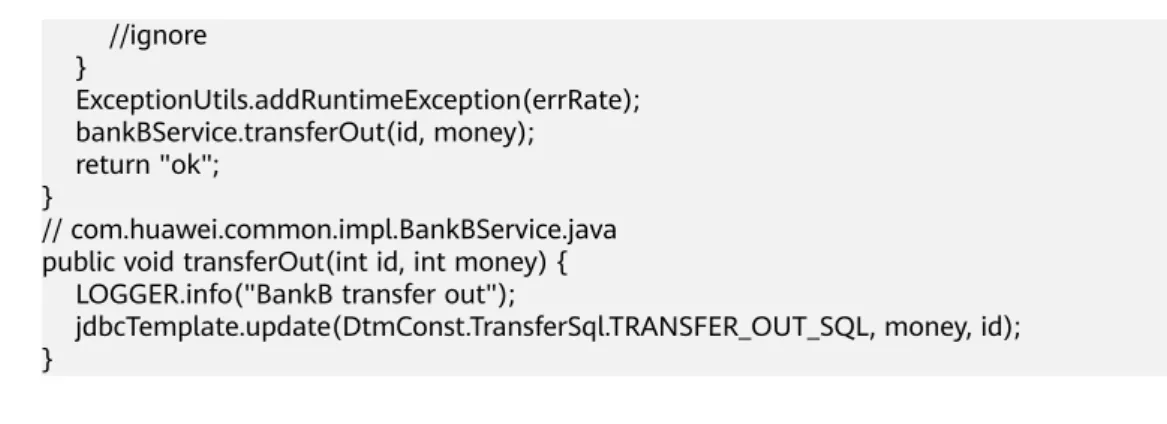 表 2-8 application.yaml 配置文件参数详解 参数 说明 db_user_name 客户端MySQL数据库用户名。 db_user_pwd 客户端MySQL数据库的密码。 db_ip 客户端MySQL数据库业务数据库地 址，分别为banka和bankb的地址，根 据实际情况修改。 3