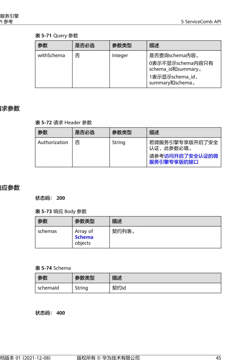 表 5-71 Query 参数