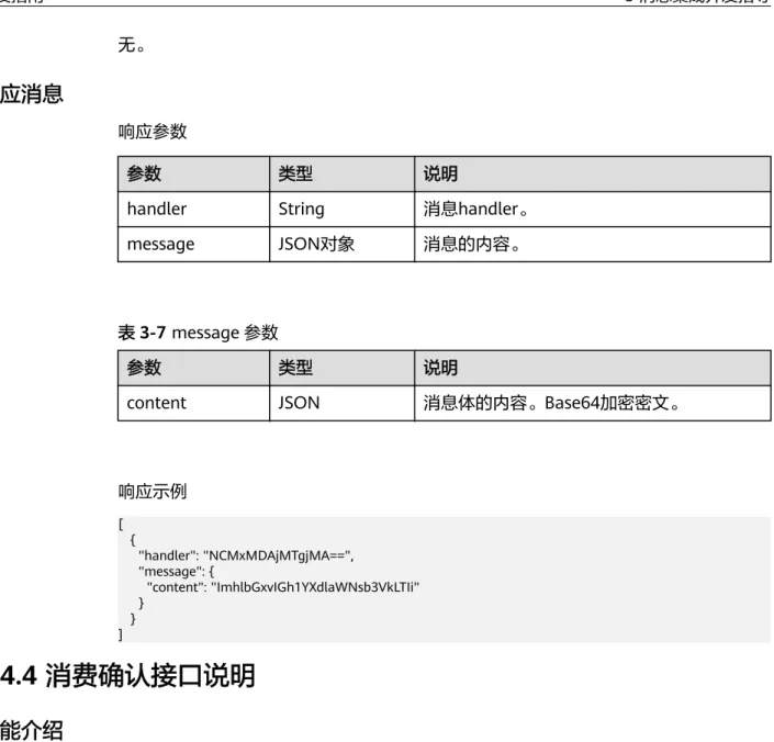 表 3-7 message 参数