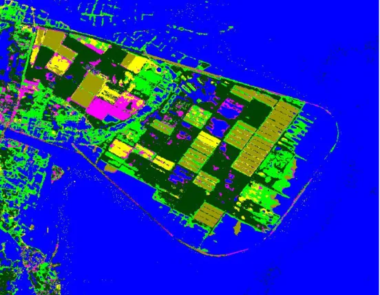 Fig. 9. Classification result of (using average distance weighting) 