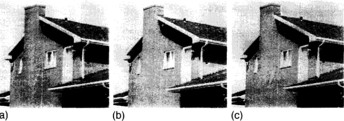 Fig.  8.  The  projection  results  of  "house".  (a)  Result  using  the  KL  expansion