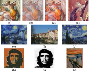 Fig. 2 Art images generated by computers. (a) A painting in Sistine Chapel by Michelangelo