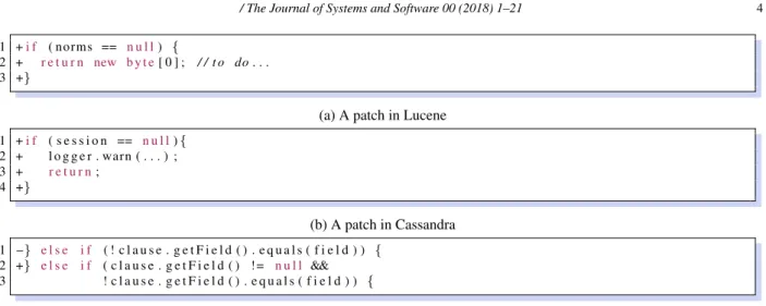 Figure 1: The different ways to fix bugs that throw NullPointerException