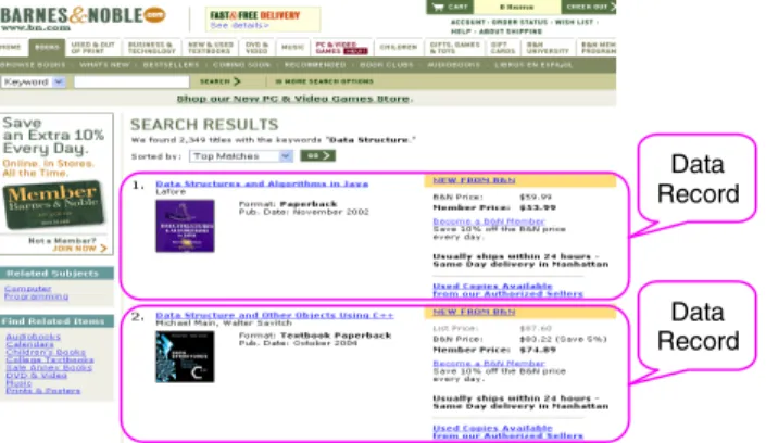 Fig. 1. A free text IE task which is specified by the input (left) and its  output (right)