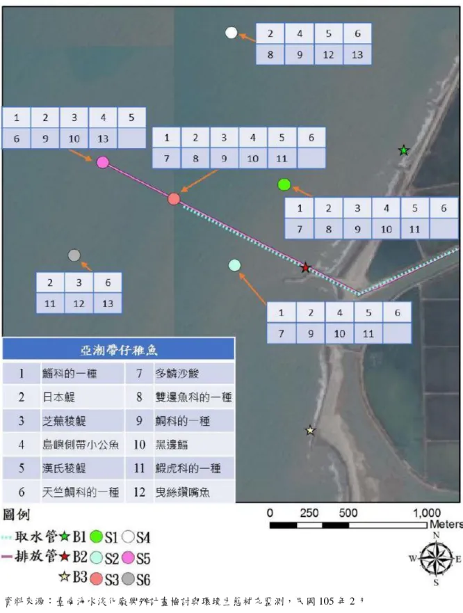 圖 2-6  亞潮帶仔稚魚空間分佈 