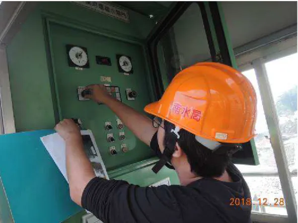 圖 4.1.1：排砂道擋水閘門-控制箱電源檢查 