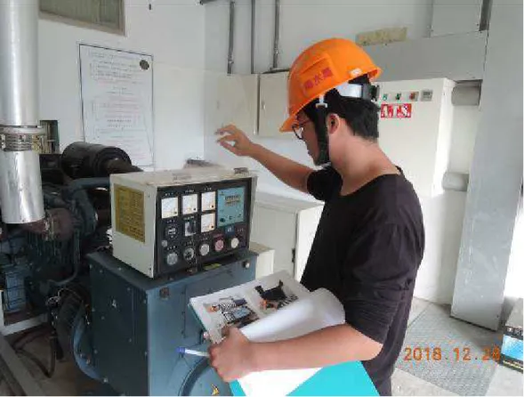 圖 5.4.1：控制室緊急發電機(125KW)檢查 