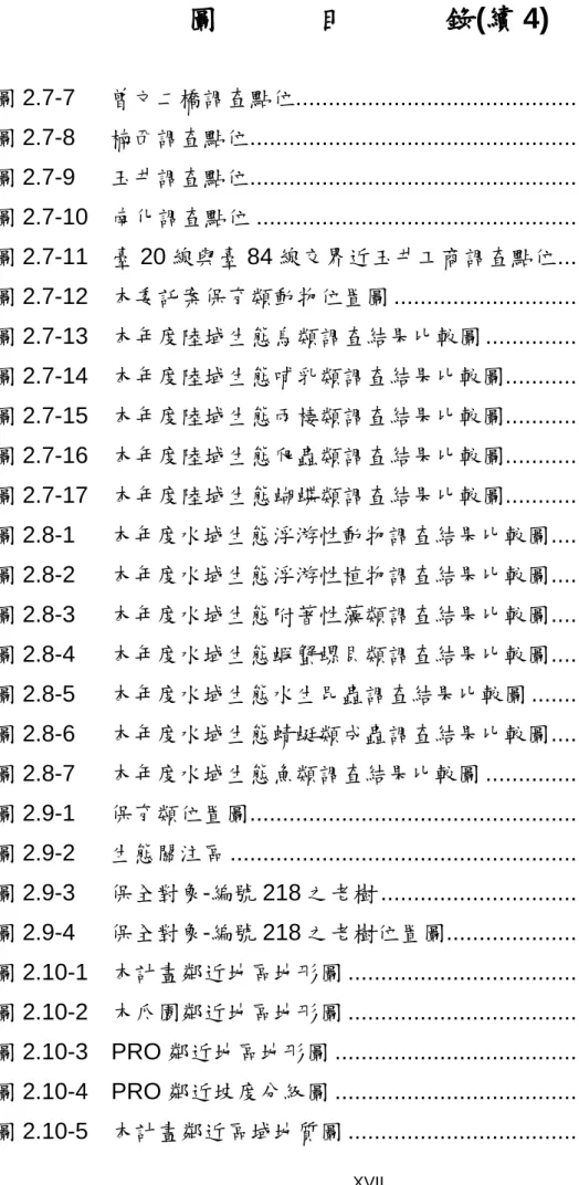 圖 目 錄(續 4)  頁  次  圖 2.7-7      曾文二橋調查點位 ..........................................................