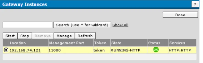 Figure 3 Gateway Service Assigned to an Instance