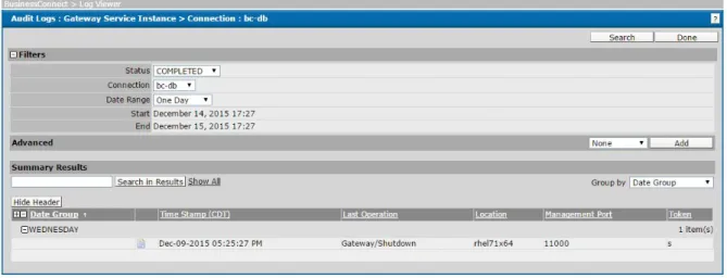 Figure 4 Audit Log: Completed Transaction