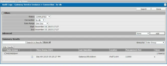 Figure 4   Audit Log: Completed Transaction