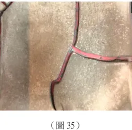 圖 39 中，橫軸為裂痕角度，縱軸為此角度分佈機率。 