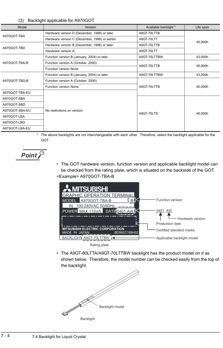 GRAPHIC OPERATION TERMINAL MODEL