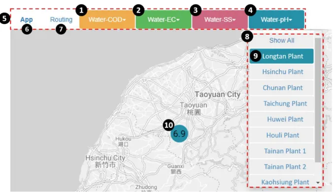 Figure 3.1 Science Park IoT applications on MapTalk2.0. 