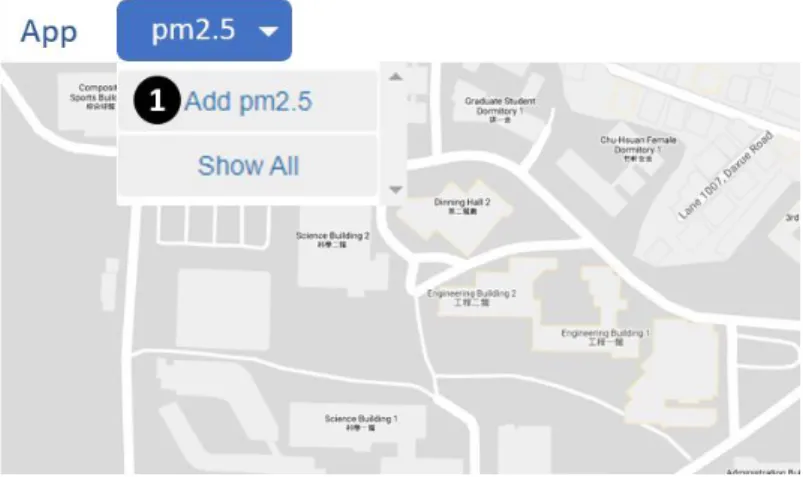 Figure 3.11 The pm2.5 application on admin webpage. 