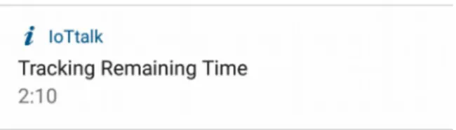 Figure 5. Tracking remaining time notification