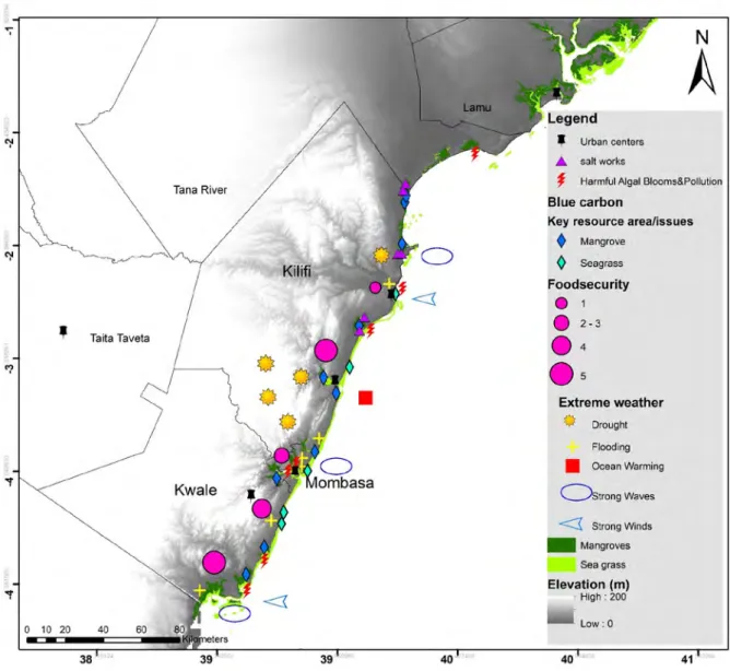 Figure 9: Perceived risk map for Kenyan coastal counties. 