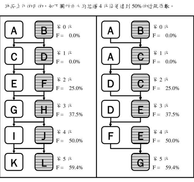 圖 3.3.1-8、全同胞配種及親子連續配種示意圖 