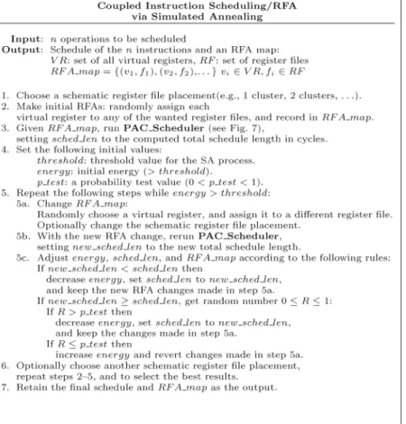 Figure 7 provides more details of the scheduler algorithms. In general, the overall operation of the algorithm is to proceed through the state space, making changes according to the feedback obtained from the LS