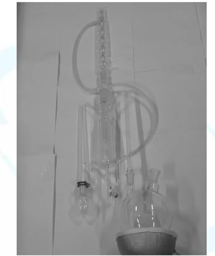 Figure 2. Simultaneous steam distillation-solvent extraction instrument 