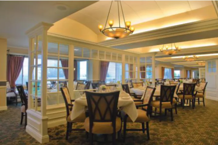 FIGURE 1-7 Dining room in an assisted living facility. (Photo courtesy  Era Living, Seattle, Washington.)