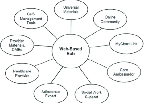 Fig. 13.2   A web-based hub linking patients to services at different levels