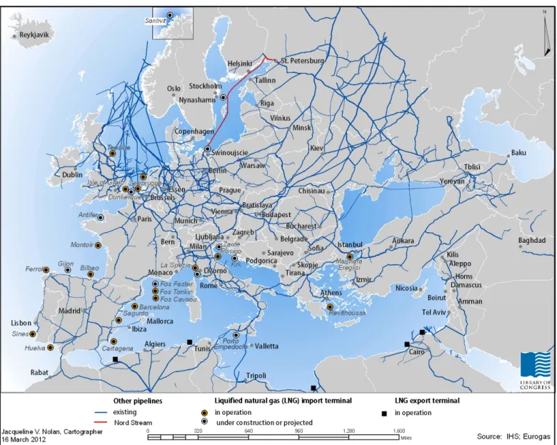 Figure 3. Select European Natural Gas Infrastructure 