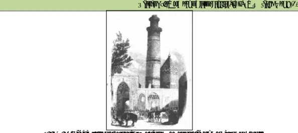 Fig. 4: A plan of the Natanz Grand Mosque in the travelogue of Saif al-Dawlah (Mohammad  Mirzaqajar, 1985: 356)