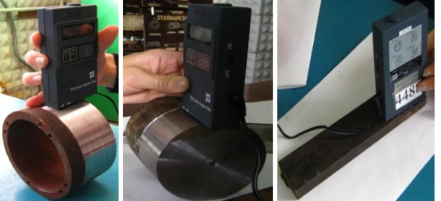 Figure 5.6 - Measurement of roughness of the processed samples 