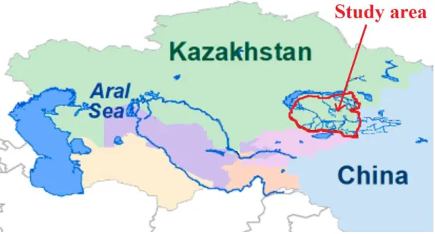 Figure 1. The Ile-Balkhash region 