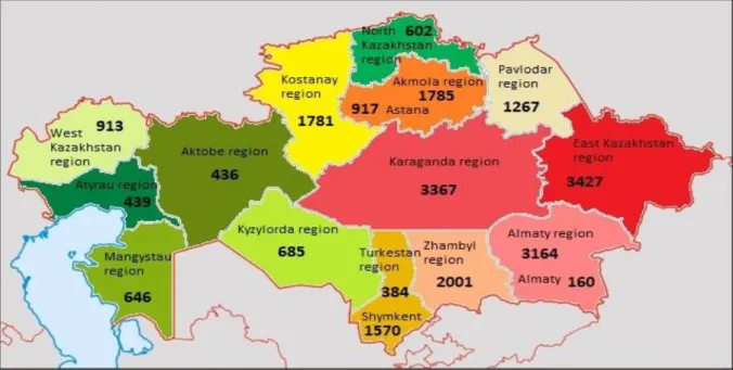 Figure 1. Amount of convicted individuals in Kazakhstan (Source: Committee of Criminal-Executive system of  the Ministry of Internal Affairs of the Republic of Kazakhstan, 2020)