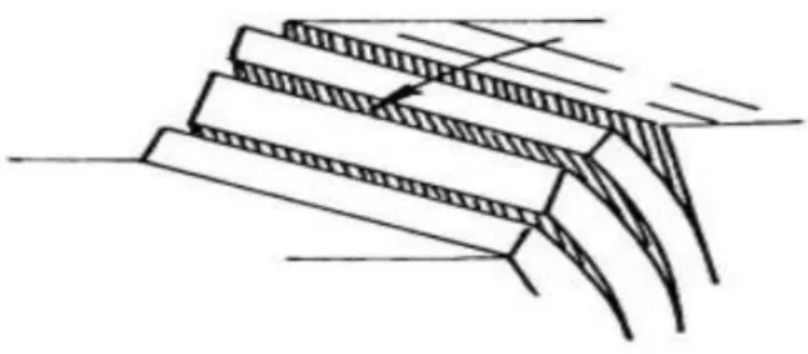 Figure 2.5:  Failure mode under the influence of toppling, (Amini &amp; Ardestani, 2019) 