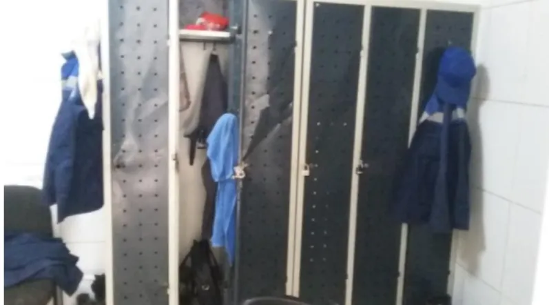 Figure 9. The lockers of the landfill workers (own photo). 