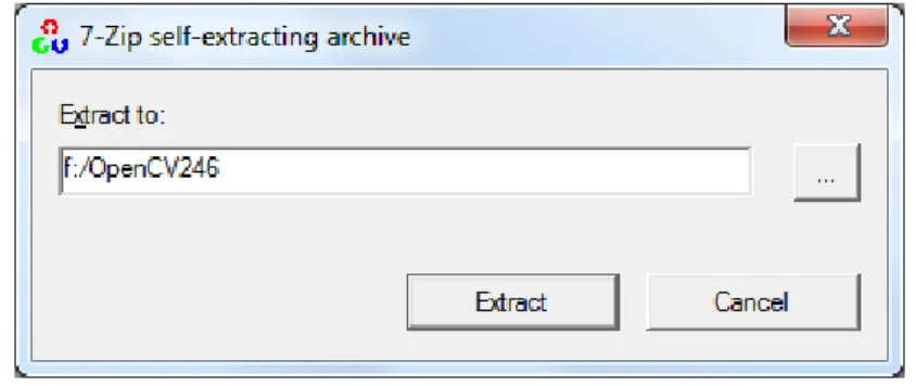 Figure 6.1  Extracting files to a folder. 