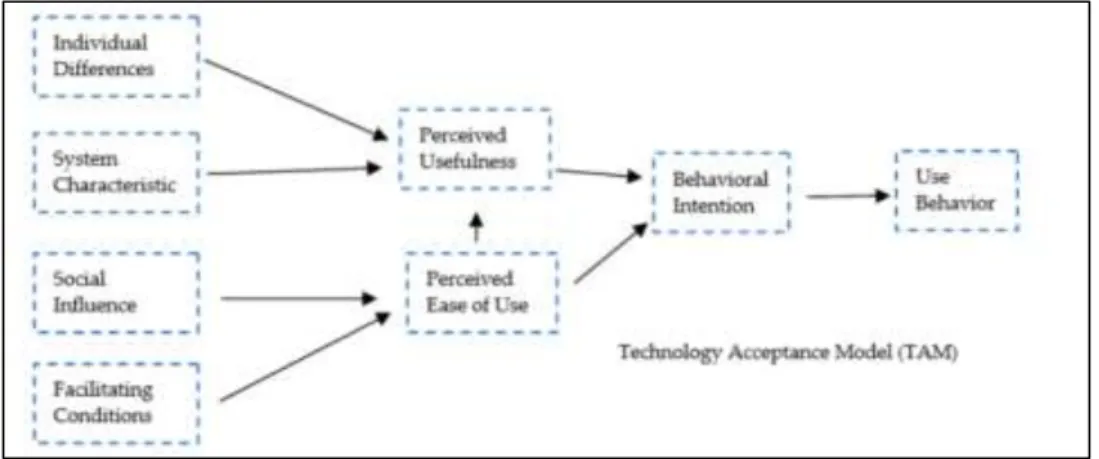 Figure 2.5: Theoretical Framework: Adapted Technology Acceptance Model (TAM) by Davis 1996  (Tan, 2019, p.8) 
