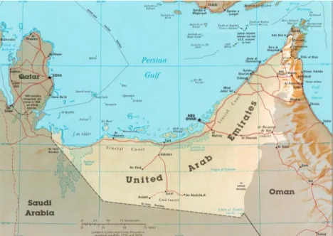 Figure 2.6: Map of UAE source: Legacy.lib.utexas.edu, 2020 