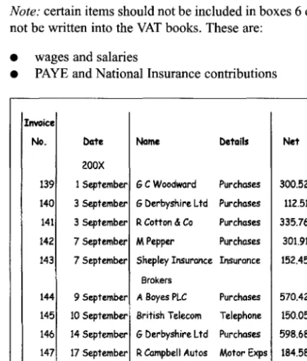 Fig. 8. VAT book - how to record input tax.