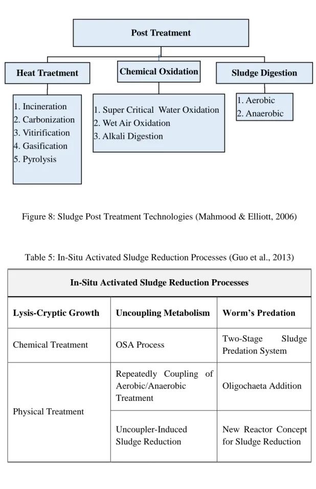 Figure 8: Sludge Post Treatment Technologies (Mahmood & Elliott, 2006) 