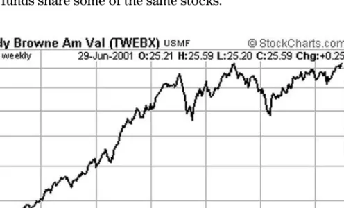 FIGURE 24.1 Tweedy, Browne American Value Fund’s Performance, July 1995–August 2001.