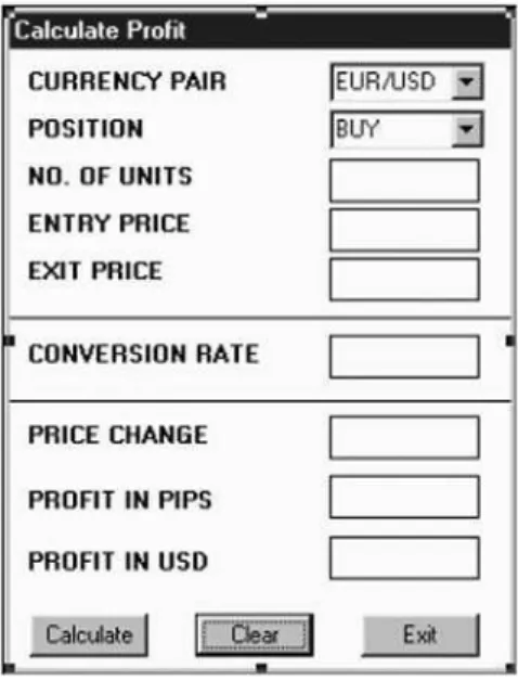 FIGURE 8.1 Online profit calculator.