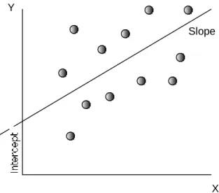 Figure 3.2: Regression of Returns on Stock against Returns on Market Index  Y