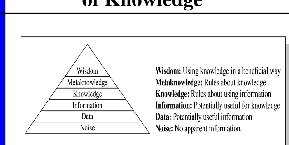 Figure 2.2 The Pyramid   of Knowledge 